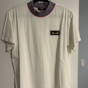 Fendi White T-Shirt with Iconic Eye Patch